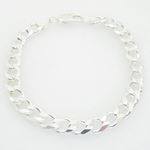 Mens 925 Sterling Silver curb bracelet franco cuban miami rope charm fancy swag Curb link bracelet 1