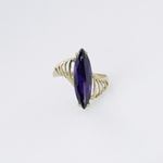 10k Yellow Gold Syntetic purple gemstone ring ajr24 Size: 7 3