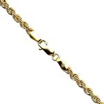 10K Yellow SOLID Gold Rope Chain Necklace 3MM wide 1