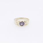 10k Yellow Gold Syntetic purple gemstone ring ajjr85 Size: 3 3