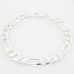 Mens 925 Sterling Silver figaro bracelet franco cuban miami rope charm fancy Figaro link bracelet 1