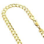 10K Yellow Gold Solid Italy Cuban Chain - 22 Inches Long 6.5 mm Wide 1