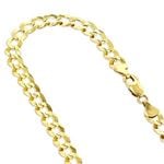 "10K Yellow Gold 5mm wide 22"" long Curb Cuban Italy Chain Necklace with Lobster Clasp GC77 1"