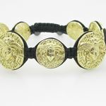 Yellow Greek style medusa string bracelet beaded macrame jewelry fashion bead 1
