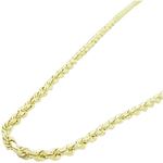 "Mens 10k Yellow Gold skinny rope chain ELNC34 20"" long and 3mm wide 1"
