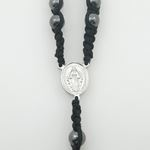 "Stainless Steel Rosary Necklace with Cross R138 ball 8 mm