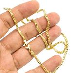 14K YELLOW Gold SOLID FRANCO Chain - 22 Inches Long 2.5MM Wide 3