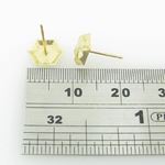 be37 fancy earrings 14K yellow gold italian ball stud huggie hoop 3