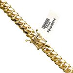 "10K YELLOW Gold MIAMI CUBAN SOLID CHAIN - 32"" Long 10.8X4.5MM Wide 1"