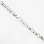 Womens Sterling silver Circular multi link bracelet 3