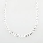 Silver Figaro link chain Necklace BDC73 1