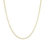"10K 22"" long Yellow Gold 4.4mm wide Curb Cuban Italy Lite Chain Necklace with Lobster Clasp FJ-100