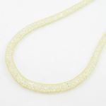 Womens Sterling silver Yellow chain with crystal inside 3