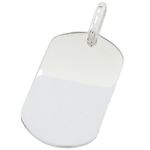 Plain dog tag pendant SB22 46mm tall and 24mm wide 1