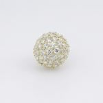 10k Yellow Gold Crystal white ball cz ring ajr22 Size: 8.25 3