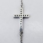 Womens Sterling silver White jesus cross pendant necklace 3