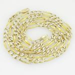 10K Yellow Gold diamond cut figaro chain GC113 1