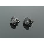 Sterling Silver Heart Shape Fashion Hand Set Stud Earrings ME0212d 1