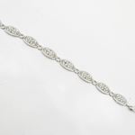 Womens Sterling silver Leaf link bracelet 3