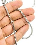 10K WHITE Gold HOLLOW FRANCO Chain - 22 Inches Long 3MM Wide 3