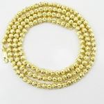 "Mens 10k Yellow Gold moon cut bead link chain ELNC66 26"" long and 5mm wide 3"