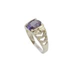 10k Yellow Gold Syntetic purple gemstone ring ajr21 Size: 2.25 1