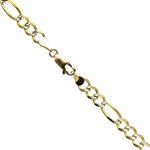 14K Diamond Cut Gold SOLID FIGARO Chain - 26 Inches Long 5.5MM Wide 1