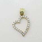 Womens 10k Yellow gold Love heart gold cz pendant GCHA47 3