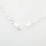 Silver Figaro link chain Necklace BDC69 3