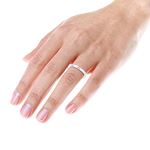 Luxurman Love Quotes: Womens Stackable Sterling Silver Diamond Wedding Ring (size 10) 3