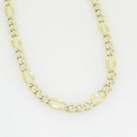 10K Yellow Gold diamond cut figaro chain GC117 3