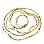 "14K Solid Yellow Gold Franco Chain Necklace 1.8Mm Wide Sizes: 16""