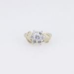 10k Yellow Gold Syntetic white gemstone ring ajr21 Size: 9.5 3