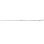 14K White Gold 1.4mm wide Diamond Cut Cable Link Chain with Lobster Clasp 1