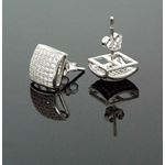 .925 Sterling Silver Unisex Earrings Fancy NEW!!! me0038w 3