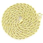 10K Yellow Gold hollow rope chain GC6 1