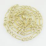 10K Yellow Gold diamond cut figaro chain GC101 1