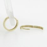 womens bp40 fancy earrings 14K yellow gold italian ball stud huggie hoop 3