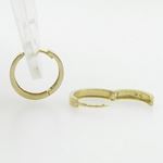 womens bp25 fancy earrings 14K yellow gold italian ball stud huggie hoop 3