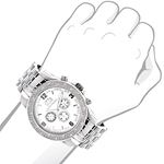 Luxurman Mens Diamond Watch 0.20 ct Chronograph Subdials Japan Quartz Movement 3