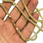 10K Diamond Cut Gold HOLLOW FRANCO Chain - 34 Inches Long 3.6MM Wide 3