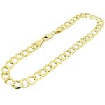 Mens 10k Yellow Gold figaro cuban mariner link bracelet AGMBRP27 8 inches long and 6mm wide 1