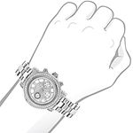 Mens and Ladies Real Diamond Watches 2ct MOP Plated Stainless Steel by Luxurman 3