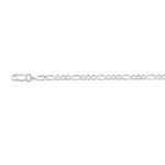 14K White Gold 2.6mm wide Diamond Cut Alternate 3 1 Classic Figaro Chain with Lobster Clasp 1