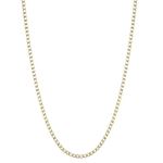 "10K Yellow Gold 5mm wide 24"" long diamond cut Curb Cuban Italy Chain Necklace with Lobster Clasp G