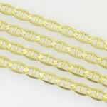 10K Yellow Gold diamond cut mariner chain GC78 3