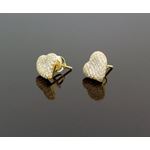 Sterling Silver Heart Shape Fashion Hand Set Stud Earrings ME0212 1
