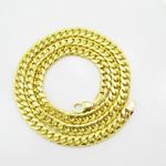 "Mens 10k Yellow gold Yellow gold miami cuban hollow link chain 32"" 9MM rjmch14 3"