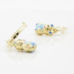14K Yellow gold Panda chandelier earrings for Children/Kids web477 3