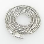 Mens White-Gold Franco Link Chain Length - 20 inches Width - 1.5mm 1